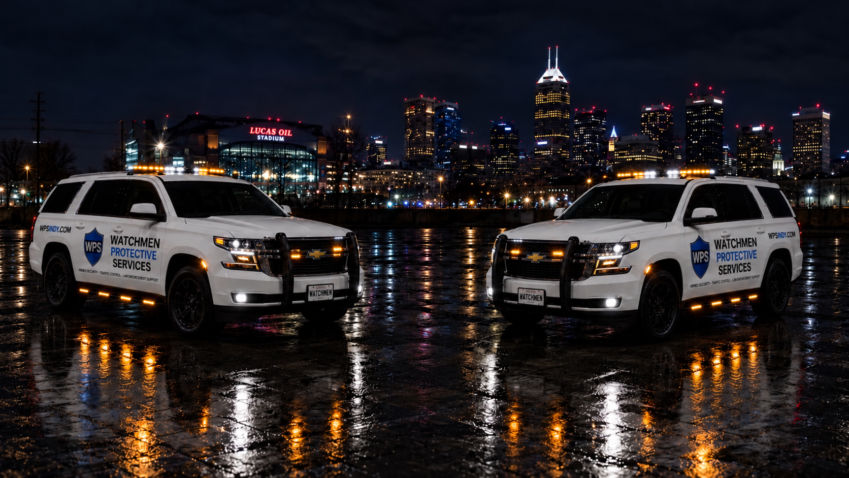 Watchmen Protective Services security vehicles in Indiana